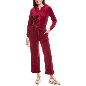 Marion Womens  2Pc Velour Set, Red